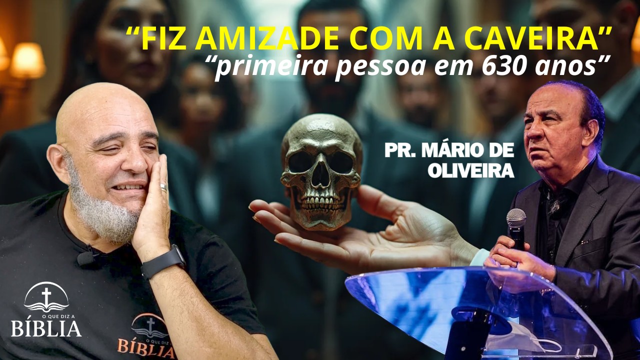 Oliveira afirmou ter se encontrado com uma caveira de 630 anos, abrindo espaço para um debate controverso sobre os limites da fé cristã.